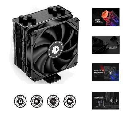 SE-224-XTS Black CPU Cooler 4 Heatpipes CPU Air Cooler 120mm PWM Fan CPU Fan ...