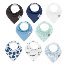 Parker Baby Bandana Drool Bibs 8 Pack Baby Bibs for Boys, Girls, Unisex - Sof...