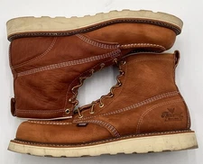 Thorogood 814-4200 Men's 6" Leather Moc Soft Toe Work Boots Brown Size 12 EE