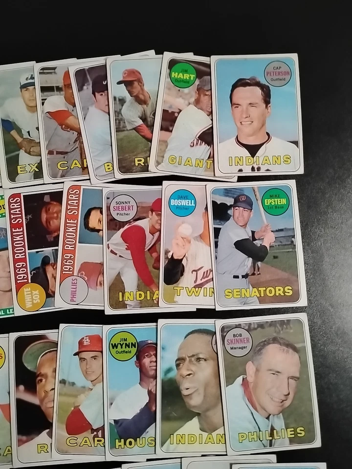 Lote de beisebol 1969 Topps - 50 cartões vintage diferentes - com Dick Schofield - Imagem 4 de 4