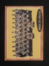 1962 Topps Baseball Card #384 Kanas City Team Card (EX-MT)