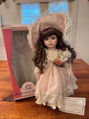 The Broadway Collection Porcelain Doll Brunette with blue eyes | eBay