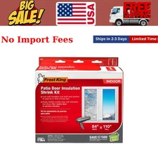 NEW Clear Plastic Patio Indoor Shrink Window Kit 84 In. X 110 In. Patio Doors