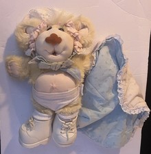 Vintage Furskins Baby Teddy Bear With Swaddle Blanket