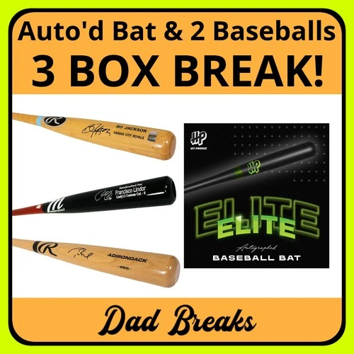 LOS ANGELES DODGERS autographed Hit Parade Bat + 2 signed Baseball: 3 BoxBreak