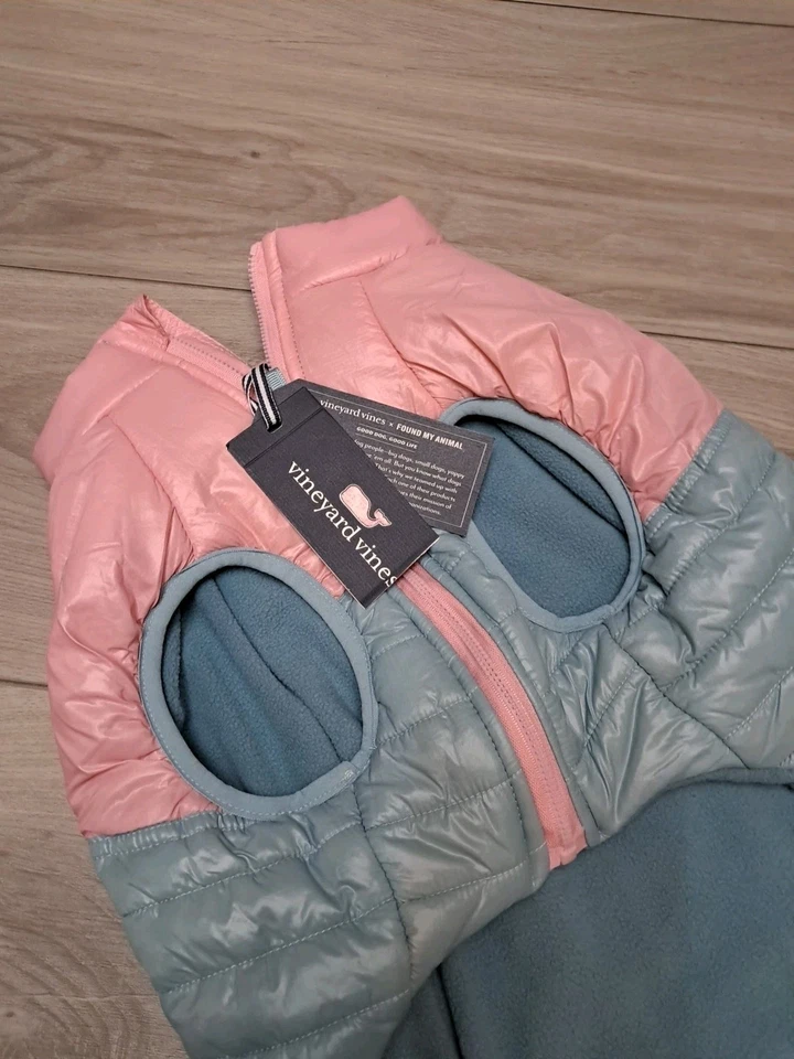 Vineyard Vines Pet Dog Puffer Jacket Palm Beach Large New With Tags Found - Image 2 of 4
