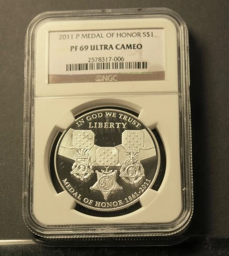 2011-P Medal of Honor $1 NGC PF 69 UCAM Commemorative Silver Dollar