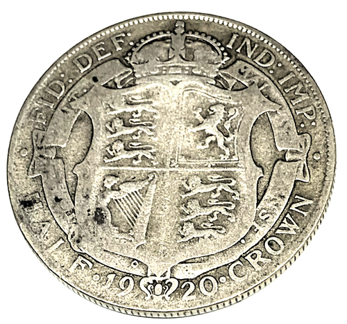 # C2036    GREAT BRITAIN     COIN,     HALF  CROWN    1920 - Picture 1 of 2