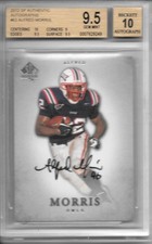 2012 SP Authentic ALFRED MORRIS ON CARD AUTO RC BGS 9.5/10 GEM MINT WASHINGTON!