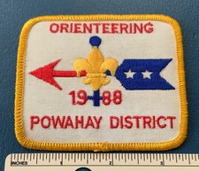 Vintage 1988 POWAHAY DISTRICT Orienteering Boy Scouts of America PATCH BSA DP