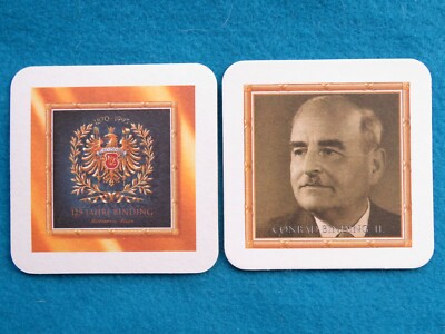 Beer Brewery Coaster ~*~ Conrad Binding Brauerei 1870-1905 ~ Frankfurt, Germany