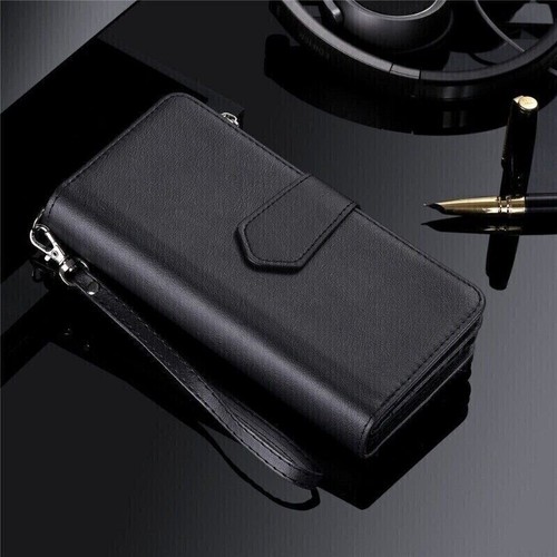 For Samsung S25 S24 S23 S22 S21 Note20 Detachable Zip Leather Wallet Case Cover - Picture 19 of 94