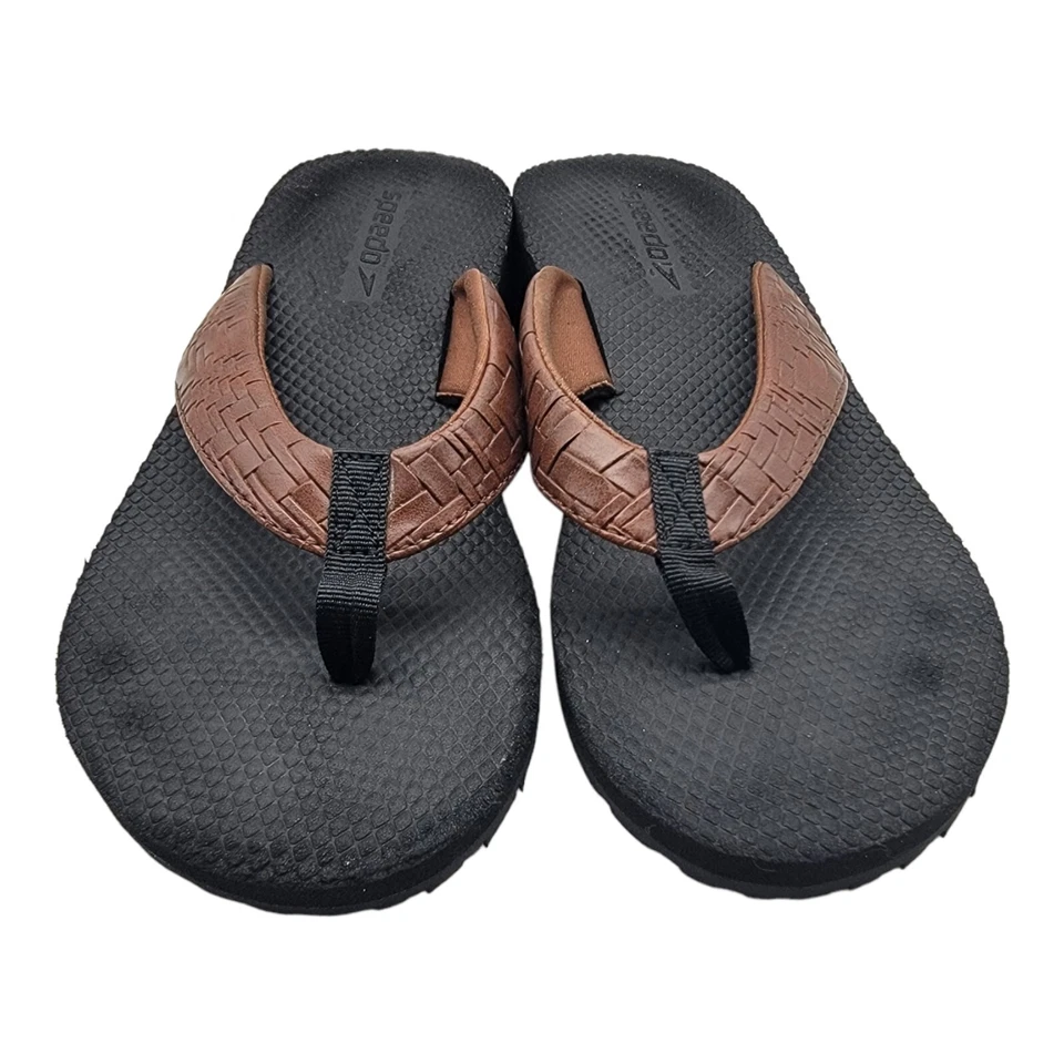 Speedo Zapatos Mujer Talla 9 Negro Cuña Vacaciones Chanclas Tanga Playa Sandalias Foto 2 de 4