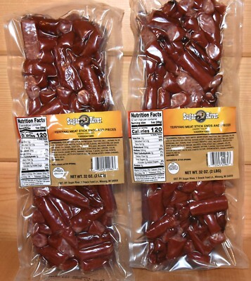 TERIYAKI Meat Stick Ends/Pieces BULK 4 Pounds (2x 2 lbs) Pork/Beef - Sugar River