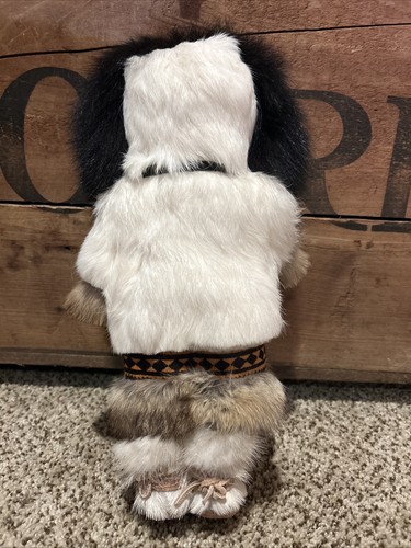 Bambola vintage Memeluk Alaskan cappotto di vera pelliccia stivali calze con etichetta da appendere - Foto 5 di 8