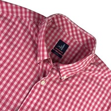 Johnnie-O Men's Prep-Formance L/S Button Shirt Pink Check   XL