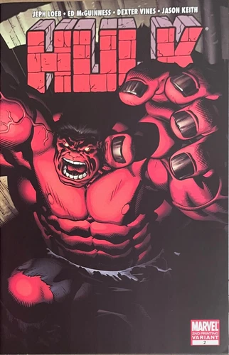 Hulk #2 2nd print Marvel 2008 FULL appearance Red Hulk Jeph Loeb Ed McGuinness