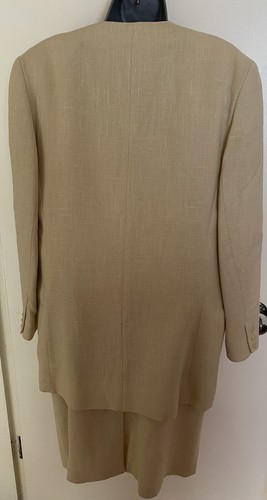 Planet Cream Woven Fabric Blazer Size 10 & Shift Dress Size 12 Suit Wedding - Picture 5 of 12