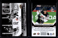 2022-23 UD Series 2 UD Canvas Program Of Excellence Black & White Kent Johnson