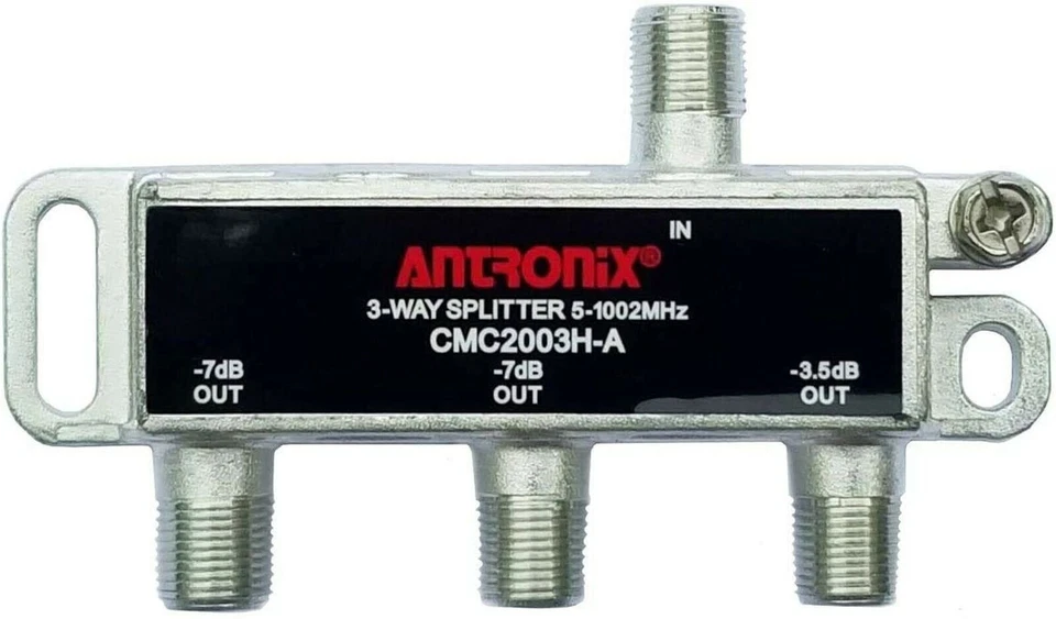 Antronix CMC2003H-A 3-Way Horizontal Splitter -3.5dB -7dB 5-1002 MHz - Image 2 of 3
