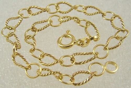10 karat anklet 10K yellow gold rolo 
