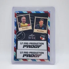 Dick Allen Mark Baker Pin Pals 2024 Leaf Metal Bowling PBA 1/1 Black Proof