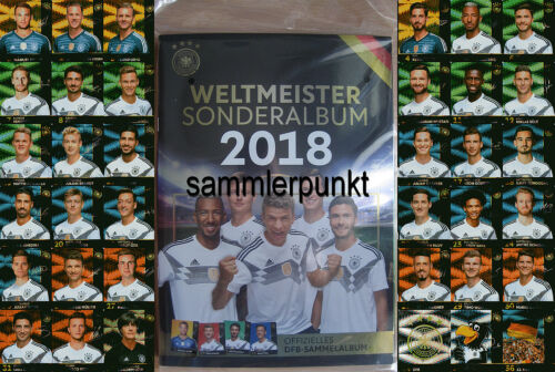 KOMPLETTSATZ oder GLITZERKARTEN Ihrer Wahl / REWE DFB-Stars Sammelkarten WM2018