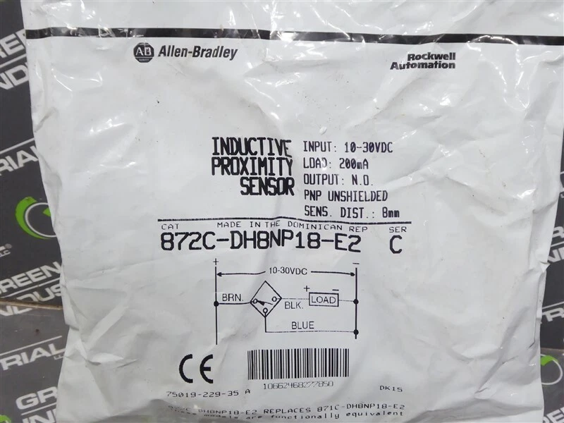 NEW Allen Bradley 872C-DH8NP18-E2 Inductive Proximity Sensor - Image 3 of 3