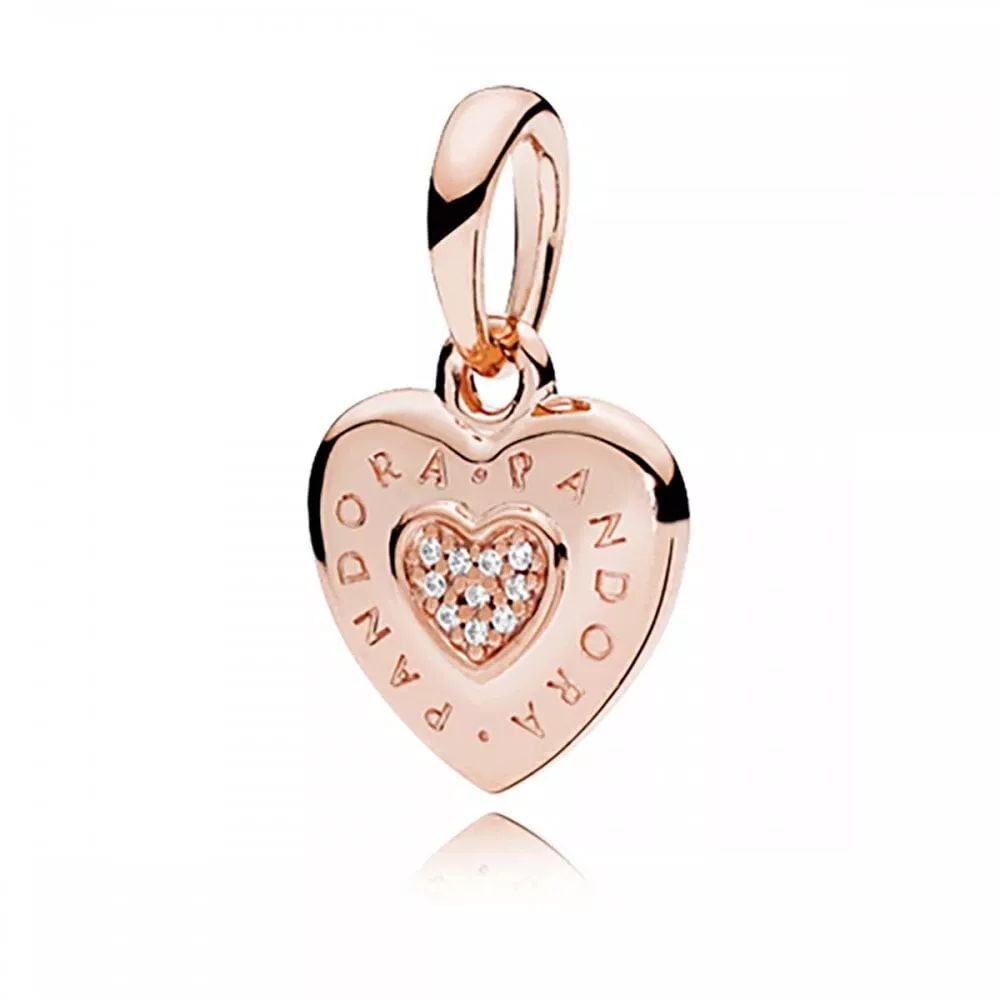 Pandora logo deals heart pendant