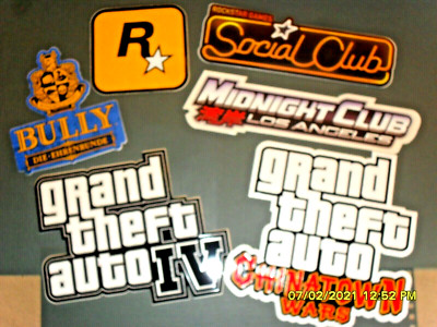 Aufkleber / Sticker+Rockstargames+Grand Theft+ Midnight C. 10.10.08+Komplettset