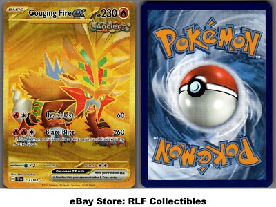 2024 Pokemon, Temporal Forces, #214/162 Gouging Fire ex, Gold Hyper Rare
