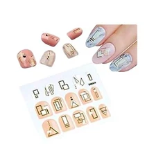 Nail Stickers Rose Gold Pink 3D Gorgeous Shine Self Adhesive Nail Art Decals OC4