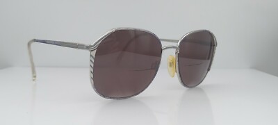 Vintage Maurice St.Michel 2120 Blue Silver Oval Italy Sunglasses