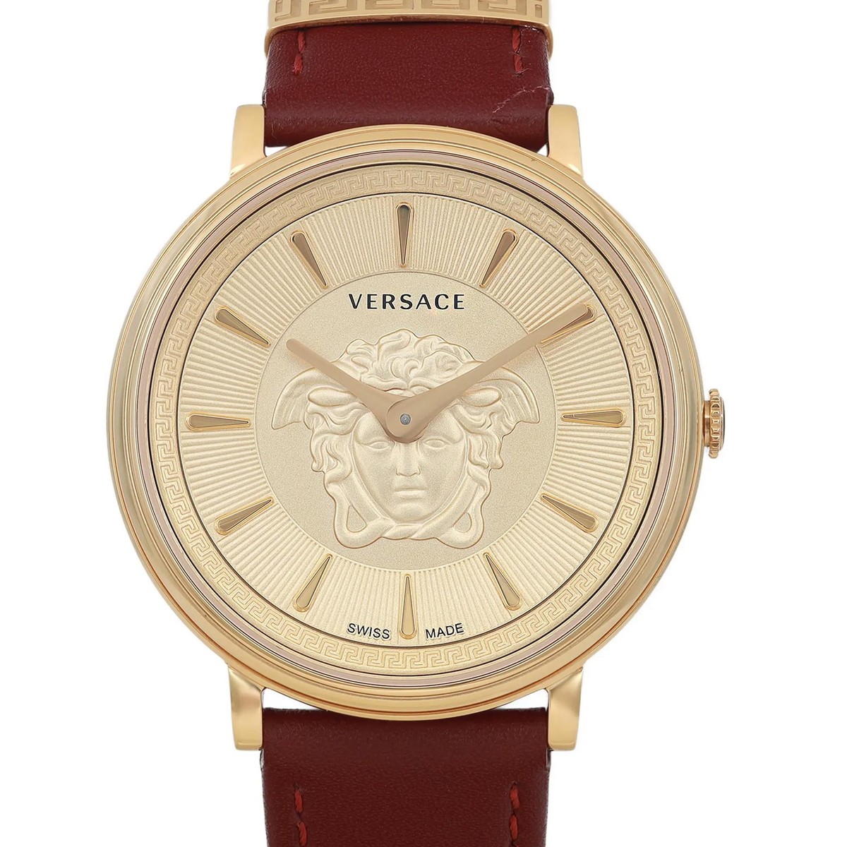 Versace V-Circle Medusa 38mm Steel Gold Dial ladies Quartz Watch