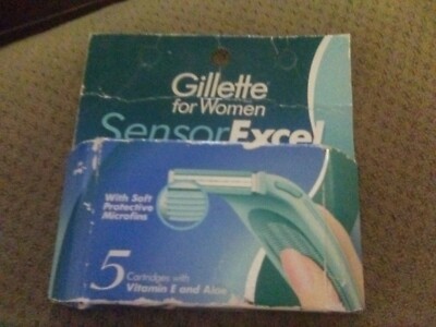   Gillette for Women Sensor Excel Refill Cartridges 1992 5 pc TV movie prop VTG
