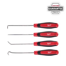 Milwaukee Hook and Pick Set 4 Pack Straight Offset 90 Degree Automotive Tool Kit