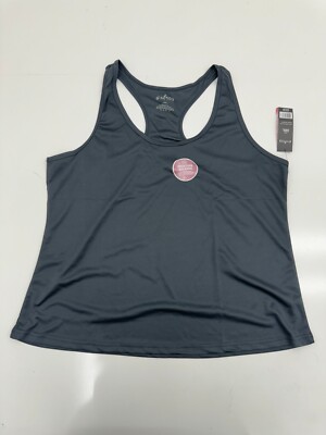 Galaxy By Harvic Womens Grey Racerback Tank Size 3XL