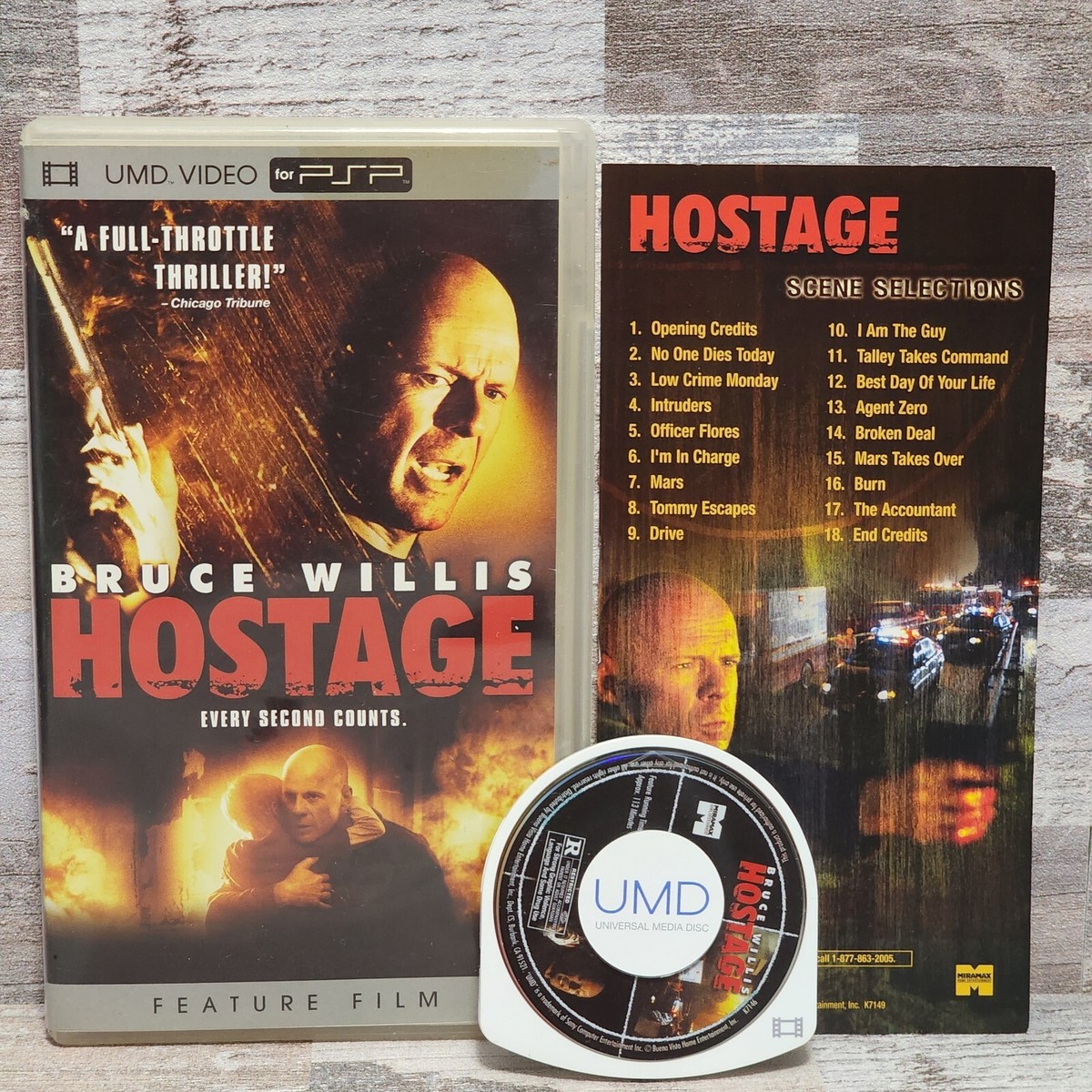 Sony PSP Movie: Hostage UMD Video w/ Bruce Willis - Complete CIB