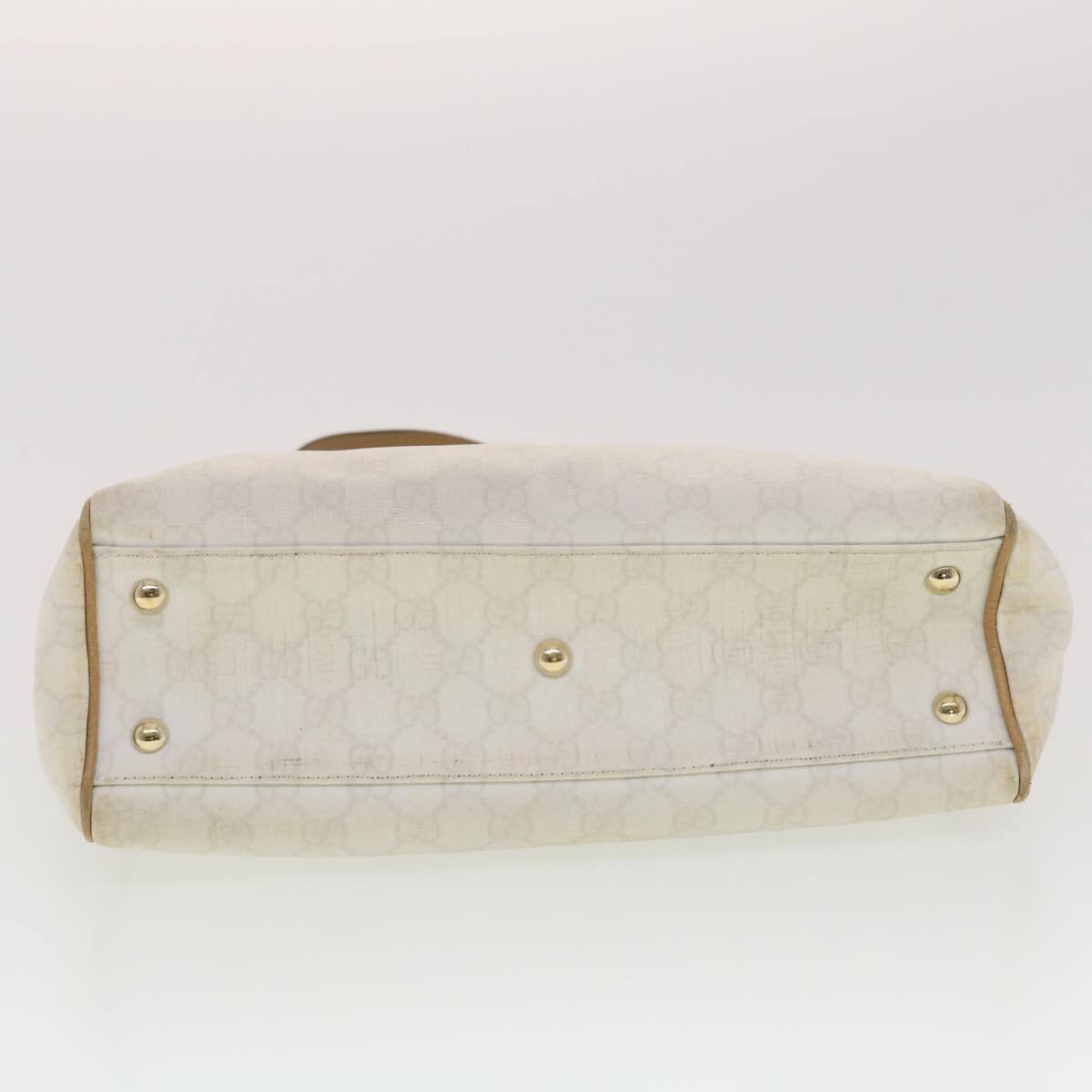 GUCCI GG Canvas Shoulder Bag PVC Leather White 26422 Auth GUCCI GG Canvas Shoulder Bag PVC Leather White 26422 Auth