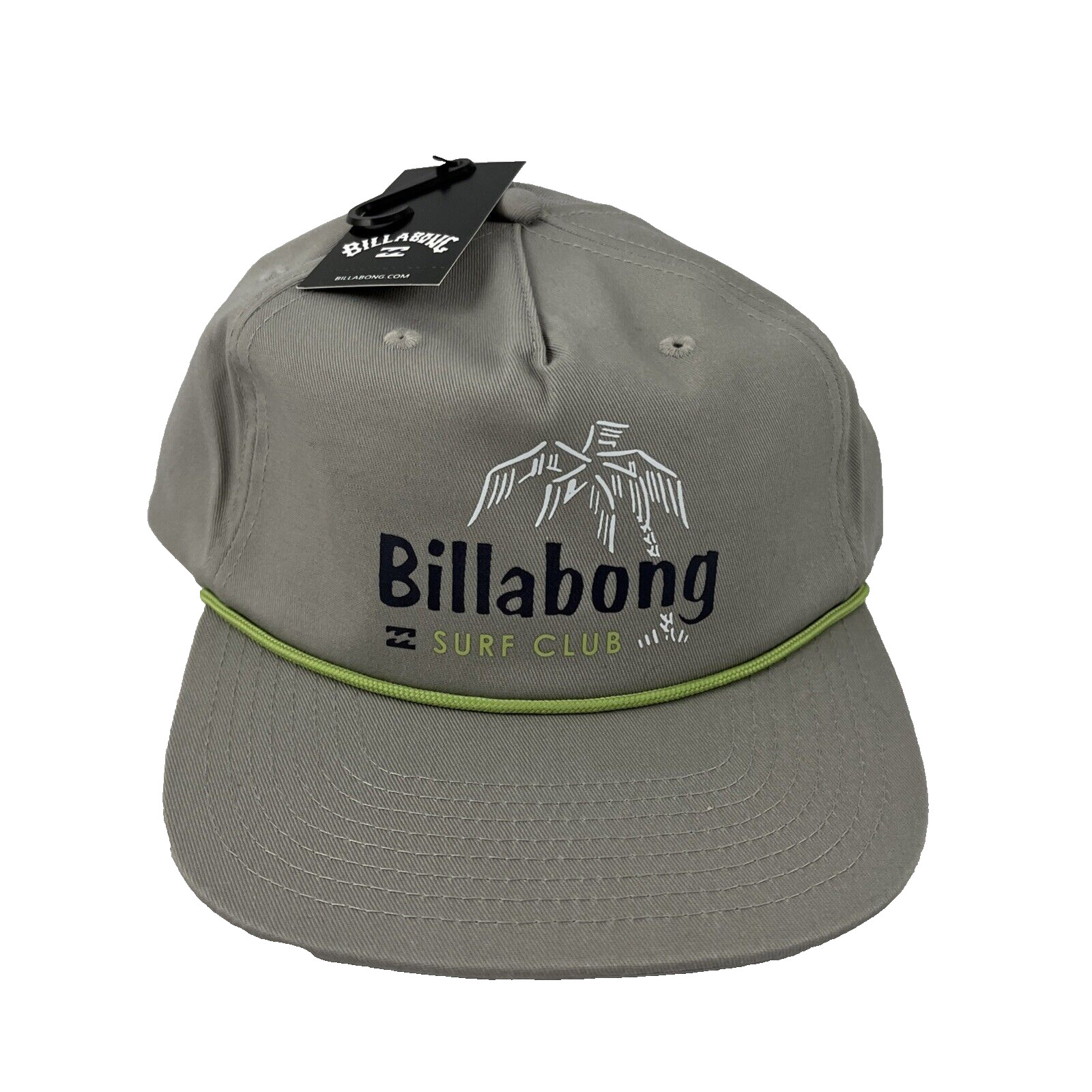 New Mens Billabong Bay Shore Surf Club SnapBack Hat Cap NWT 