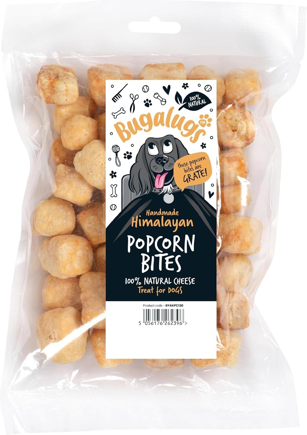 Bugalugs Himalayan Yak Cheese Popcorn Bites 100% Natural Dog & Puppy Treat Chew