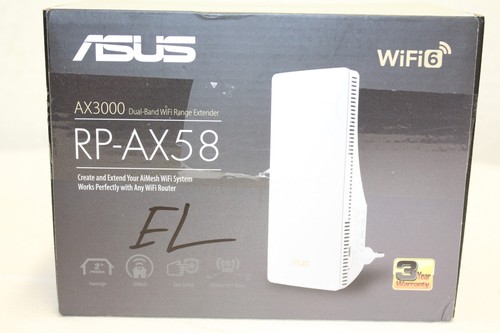 ASUS RP-AX58 Netzwerksender Weiß 10, 100, 1000 Mbit/s Neu Rechnung MwSt