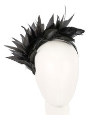 Black feather spring racing fascinator by Max Alexander 100 Australian Seller