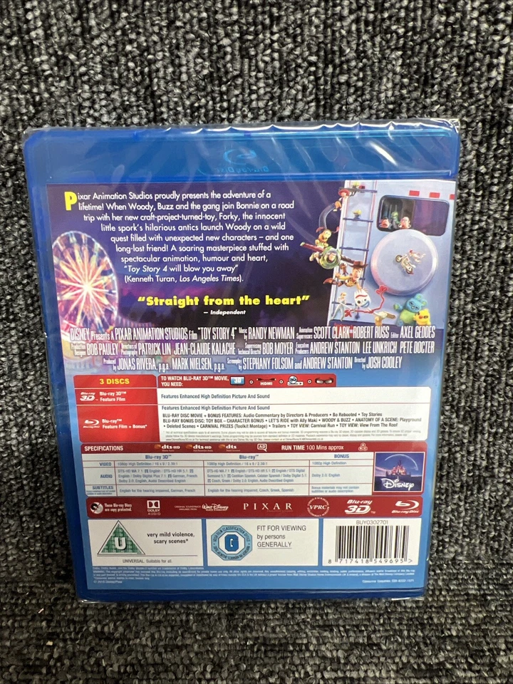 TOY STORY 4  - BRAND NEW AND SEALED 3D BLU RAY + 2D BLU RAY + BONUS DISC - Image 2 of 2