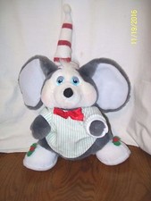 Vintage Applause Christmas Sugarplum Mouse Plush With Nightshirt  Cap 1987