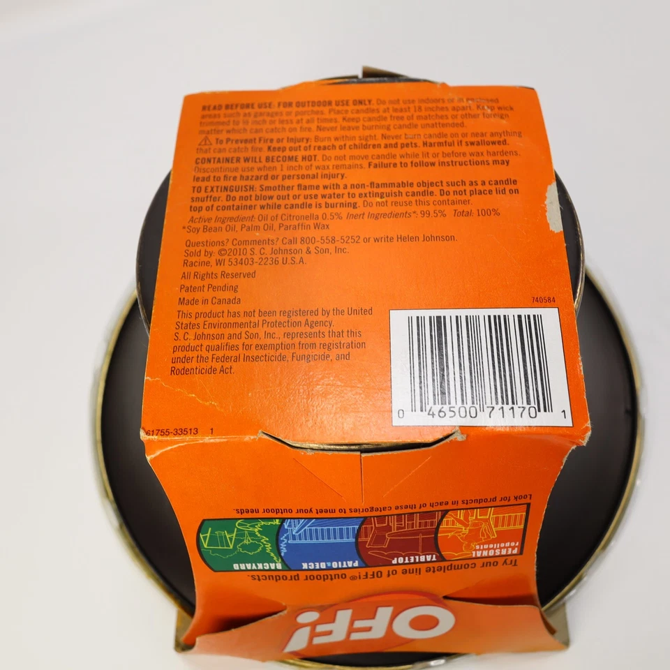 New OFF!  Backyard Citronella Scented Triple Wick Tabletop Candle 50 Hours - Image 3 of 3