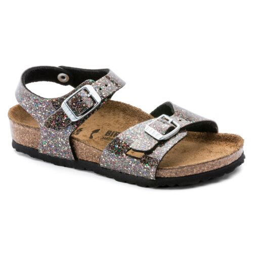 Birkenstock Birko Flor RIO Cosmic Sparkle Black Multi - BNIB 1017386 - Afbeelding 1 van 8