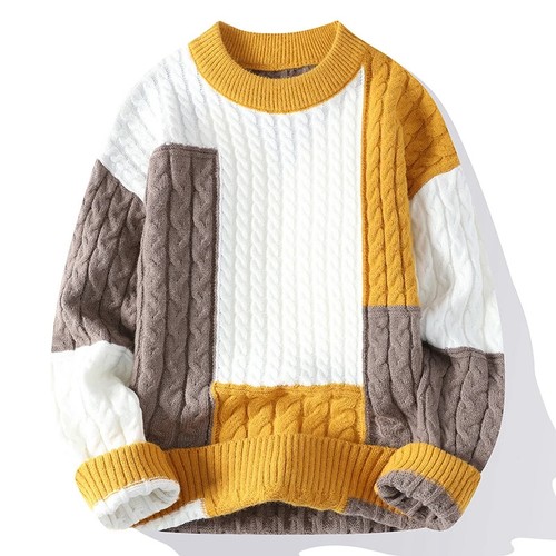 Winter Sweater Men Streetwear Mens Casual Sweaters Warm Pullovers Men - Picture 9 of 9