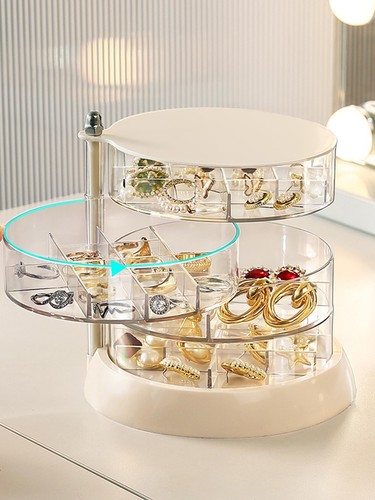 Organizer Scatola Gioielli Plastica 5 Strati Collana Rotonda Multicolore Moderna Media - Foto 23 di 26