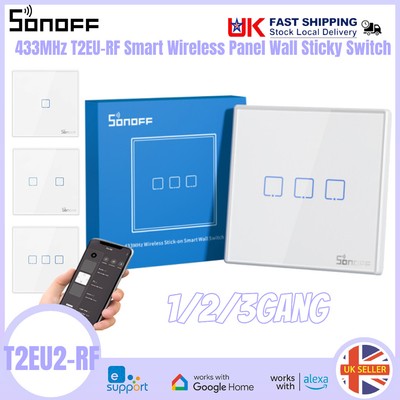 SONOFF T2EU-RF Wall Panel Sticky 433MHz RF Remote Wireless 1-3 - Foto 4